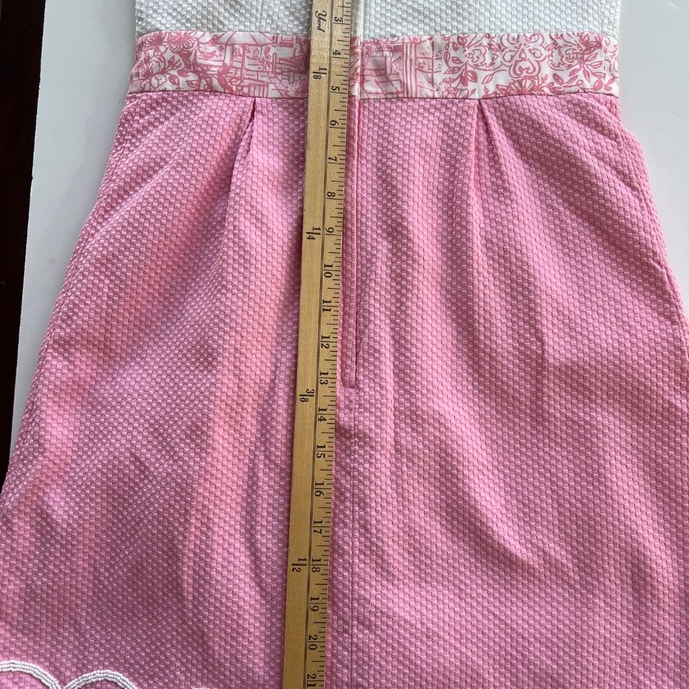 Lilly Pulitzer Jubilee Pink & White Strapless Dress-Size 2-Excellent Condition - Picture 8 of 9